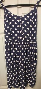Navy blue Polka Dot Mini Dress